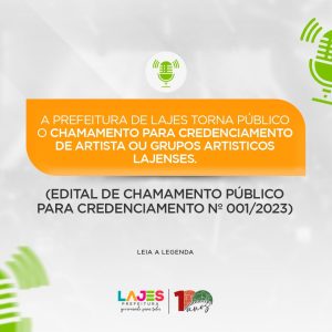 Leia mais sobre o artigo CHAMAMENTO PÚBLICO PARA CREDENCIAMENTO