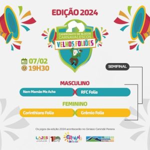 Leia mais sobre o artigo Chegamos nas finais, hoje (07/02), do Campeonato de Blocos Carnavalescos de Futsal, a “Taça Velhos Foliões”, nas categorias Masculino e Feminino.