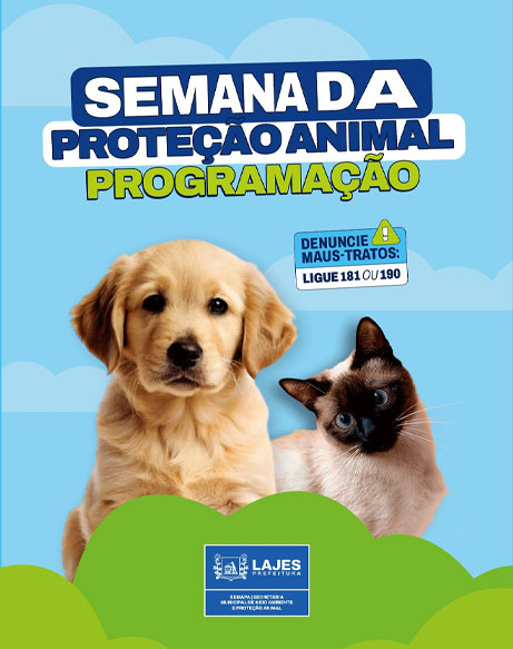 Leia mais sobre o artigo Lajes realiza 1ª Semana de a Proteção Animal com ações educativas e campanhas de conscientização