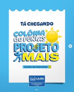 Leia mais sobre o artigo Estão abertas as inscrições para a Colônia de Férias 2026.1 🎉