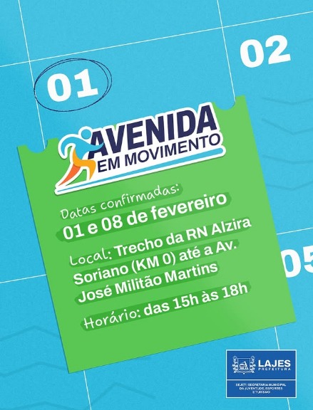 Leia mais sobre o artigo Confira as novas datas do Avenida em Movimento para o mês de fevereiro!